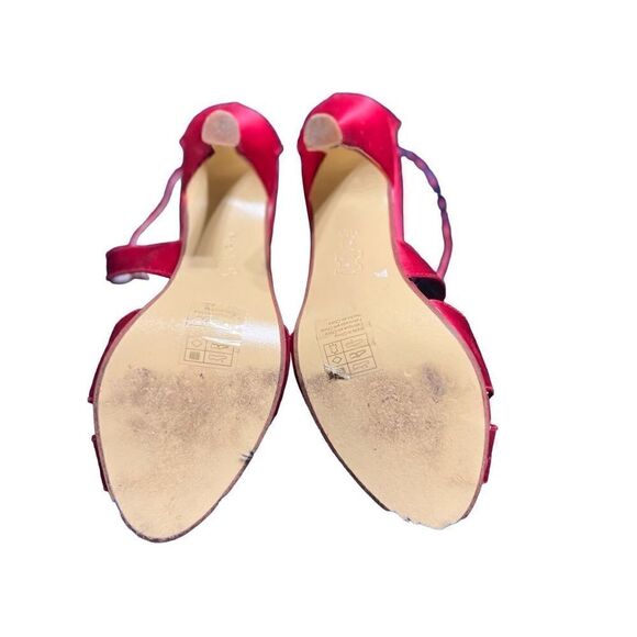 David's Bridal GIA Red Strappy Heels Sandals Size 7 - Picture 6 of 6
